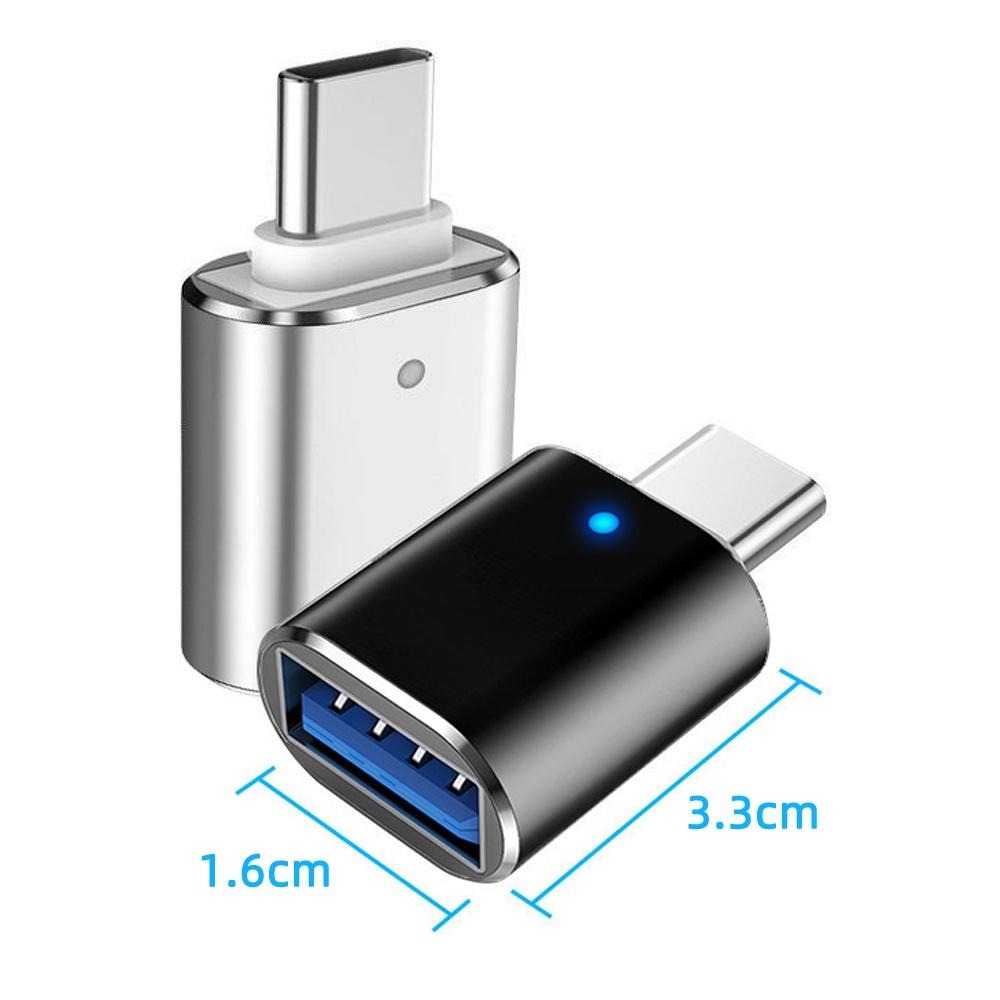 含稅全新特價月陽鋁合金Type-C公轉USB3.0母帶LED燈支援OTG轉接頭(CTU30)-細節圖8