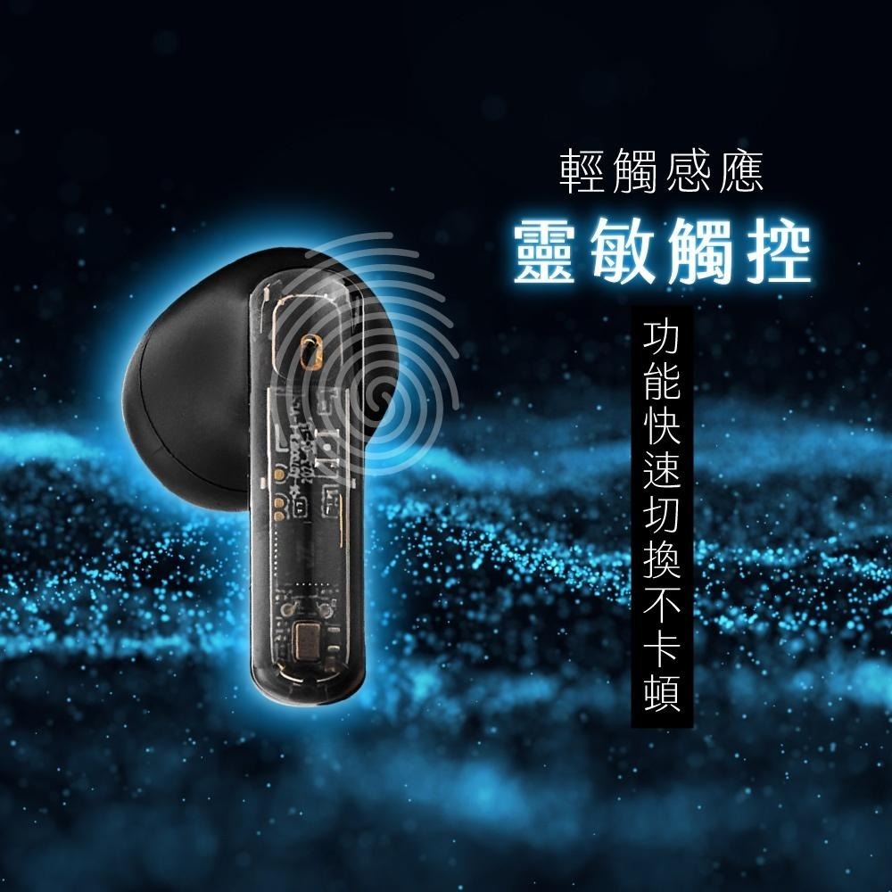 含稅全新原廠保固一年KINYO炫光電競羽量級長續航藍牙5.3真無線降噪IPX5防水藍芽耳機麥克風(BTE-3909)-細節圖8