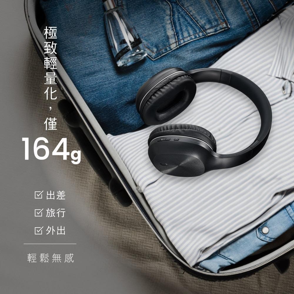 含稅全新原廠保固一年KINYO高續航藍牙5.3極輕量9D環繞真無線有線兩用頭戴耳機麥克風(BTE-3835)-細節圖7