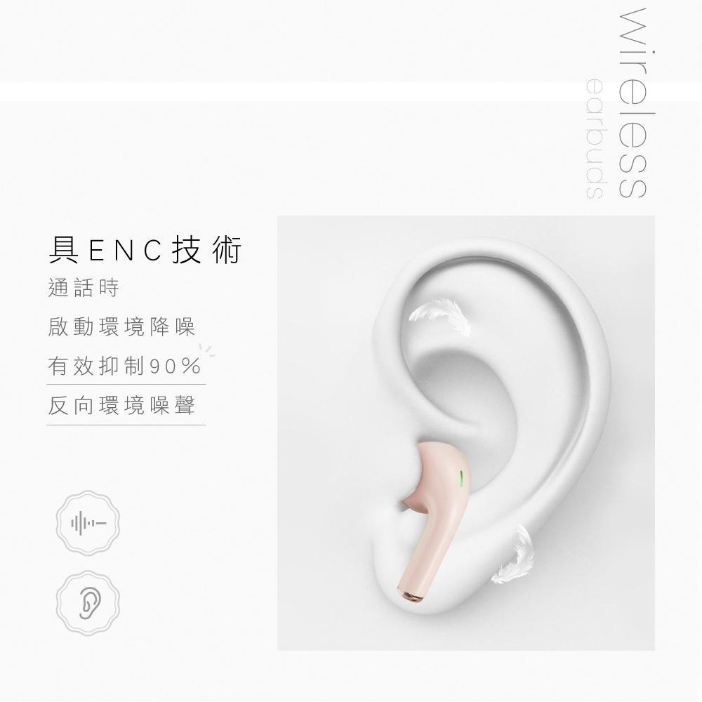 含稅全新原廠保固一年KINYO羽量級防水充電式大電量藍牙5.3 ENC降雙耳真無線耳機麥克風(BTE-3901)-細節圖3
