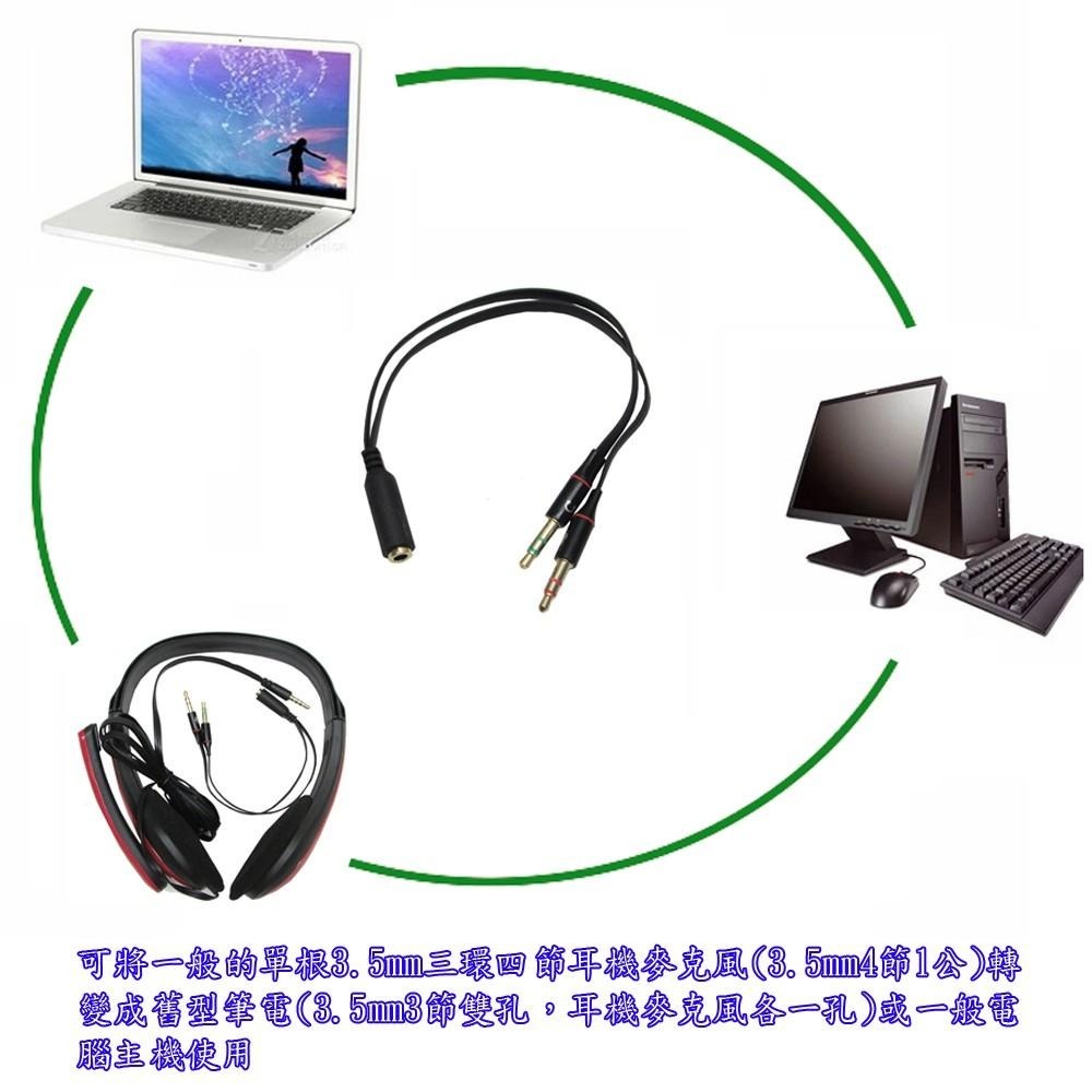 含稅特價1母轉2公耳機加麥克風一分二音源轉接線分接線(HM2M1FX1)-細節圖3