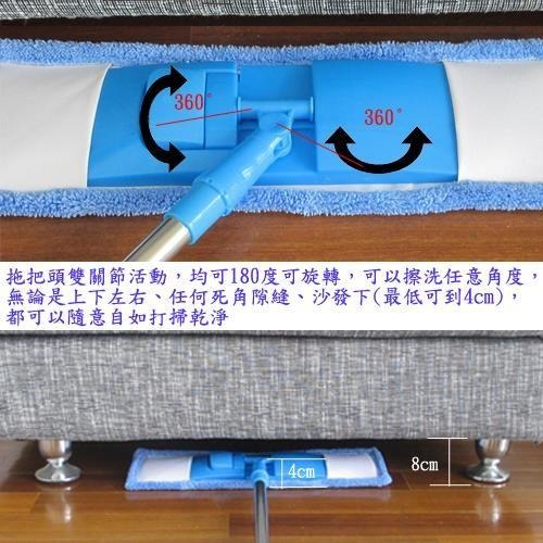 含稅特價加寬型超細珊瑚絨靜電除塵拖把平板拖把補充拖布(1018B)-細節圖3