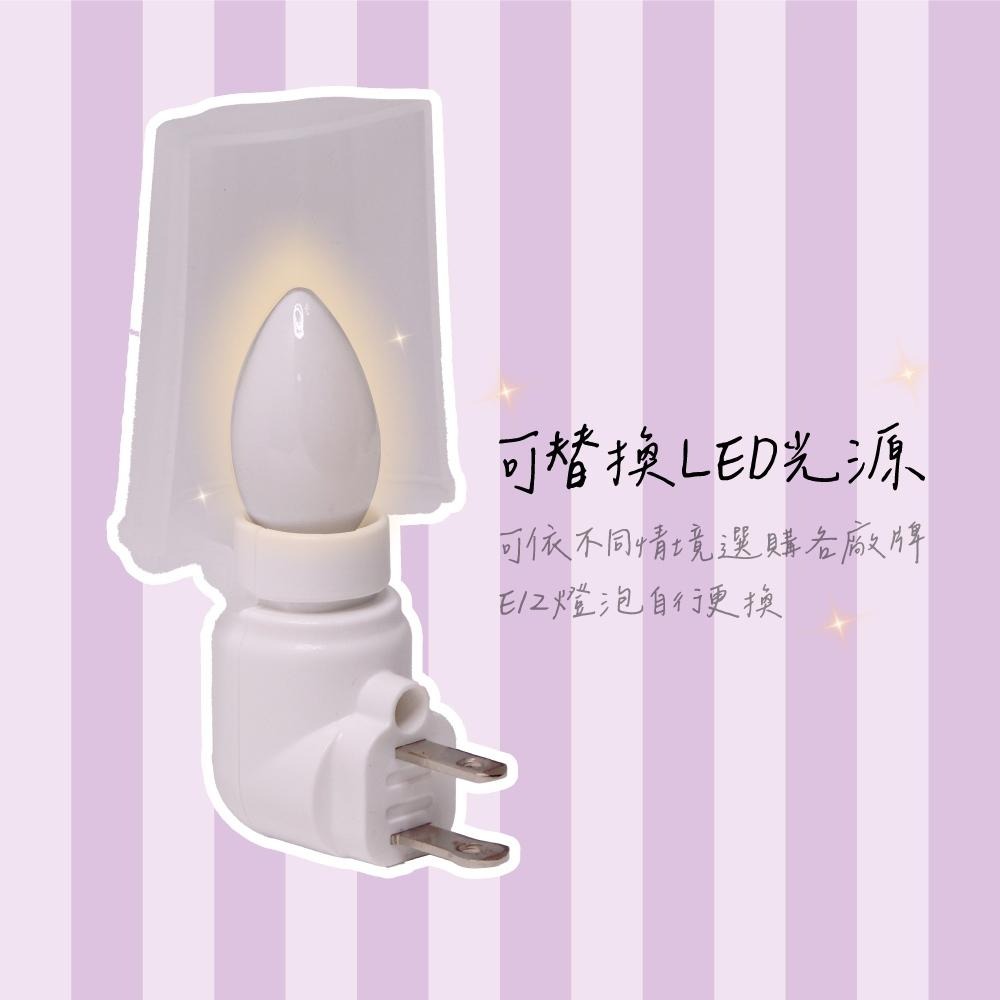 含稅全新原廠保固一年KINYO台灣製簡約經典黃光橫向插座設計E12燈座高阻燃LED小夜燈氣氛燈(NL-5927)-細節圖7