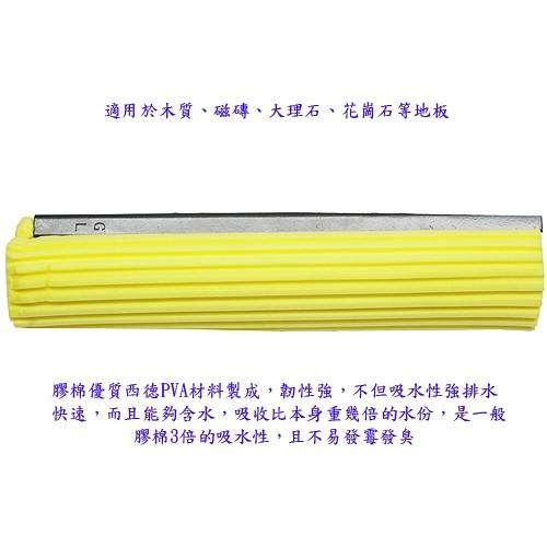 含稅特價超值2入鋁擠超硬桿超強吸水西德PVA膠棉拖把的拖頭(5001772)-細節圖3