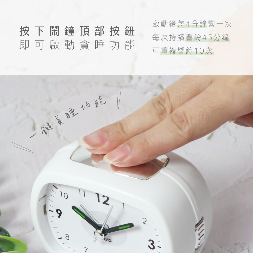 含稅全新原廠保固一年KINYO輕量小巧帶貪睡帶夜光帶夜燈鬧鐘桌鐘(ACK-8130)-細節圖3