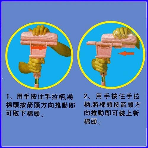 含稅特價迷你吸水膠棉拖把(504359X1)-細節圖3