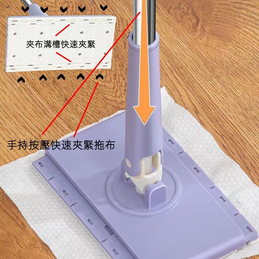 含稅全新特價月陽布紙可用手持按壓快速自動夾布4節99公分不鏽鋼迷你除塵平板拖把除塵撢(MP9908)-細節圖4