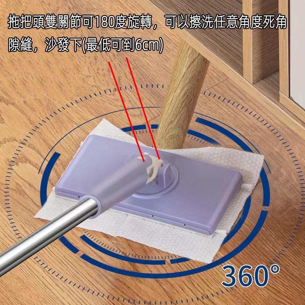 含稅全新特價月陽布紙可用手持按壓快速自動夾布4節99公分不鏽鋼迷你除塵平板拖把除塵撢(MP9908)-細節圖7