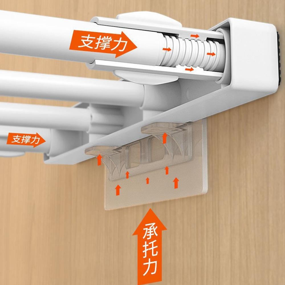 含稅全新特價月陽超值4入無痕貼免釘免打孔透明大型層板固定器帶螺絲孔(TTR11X4)-細節圖4