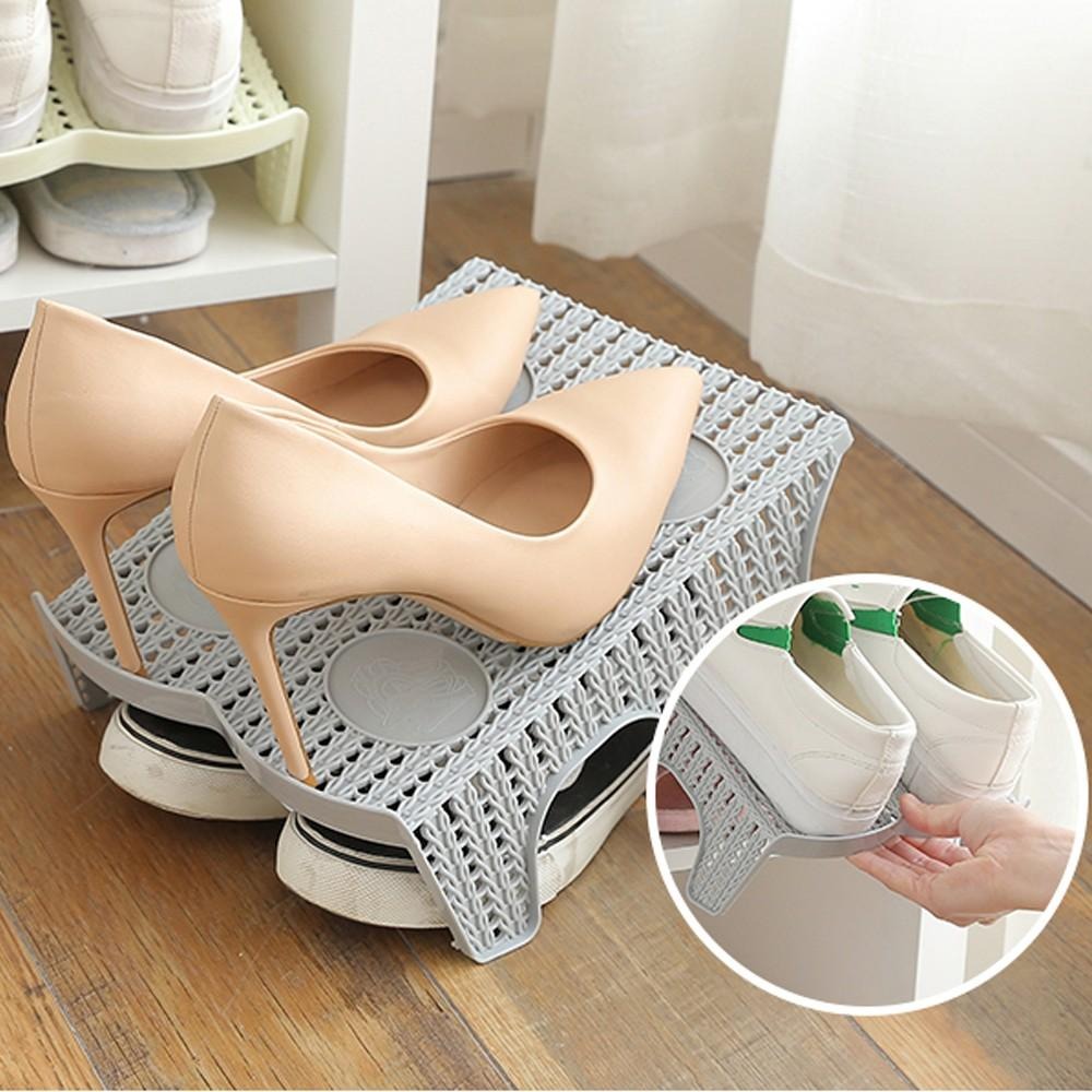 含稅特價加厚透氣型上下雙鞋式魔術鞋架收納架(25222X1)-細節圖6