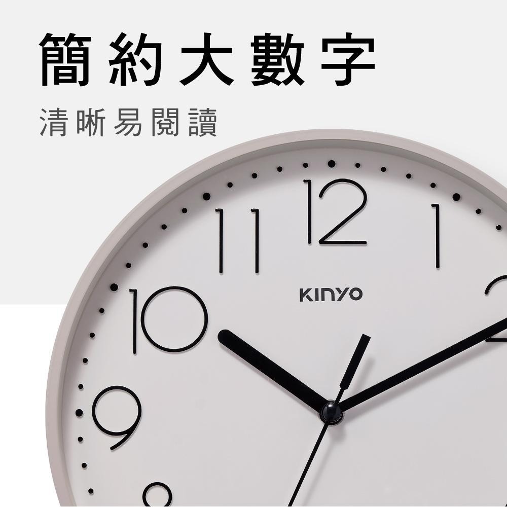 含稅全新原廠保固一年KINYO簡約大數字9吋22.6公分靜音掃描機芯掛鐘壁掛鐘(CL-221)-細節圖5