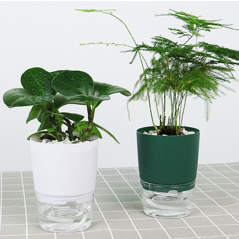 含稅全新特價月陽大號加厚上下雙層懶人花盆自動吸水澆水自動灌溉器(X150TX1)-細節圖7