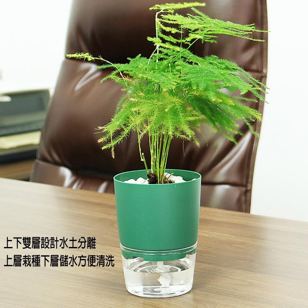 含稅全新特價月陽中號加厚上下雙層懶人花盆自動吸水澆水自動灌溉器(X115TX1)-細節圖4