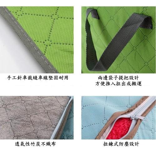 含稅特價超值2入60X40竹炭彩色加高型透明視窗衣物收納袋整理箱(C130LX2)-細節圖2