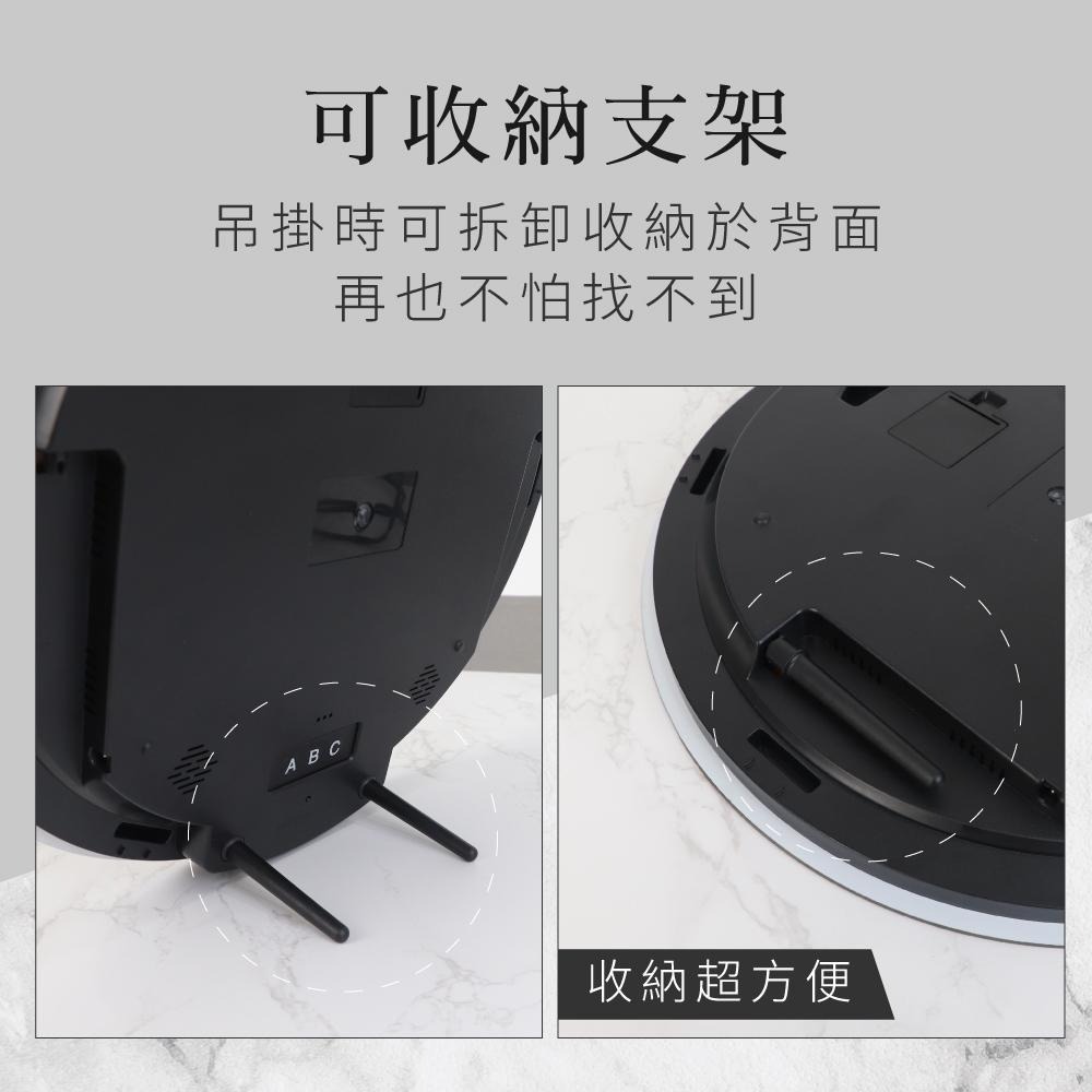 含稅全新原廠保固一年KINYO桌掛兩用32公分仿大理石紋日期星期溫度顯示電子鐘壁掛鐘(TD-3030)-細節圖6