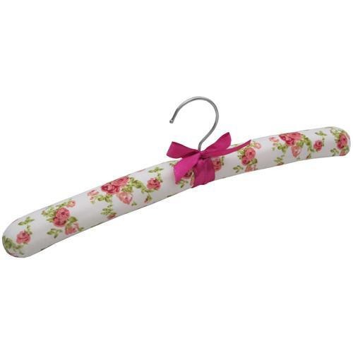 含稅特價超值10入碎花布藝術防變型防勾海棉包布布衣架(685X2)-細節圖4