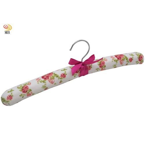 含稅特價超值5入碎花布藝術防變型防勾海棉包布布衣架(685)-細節圖4