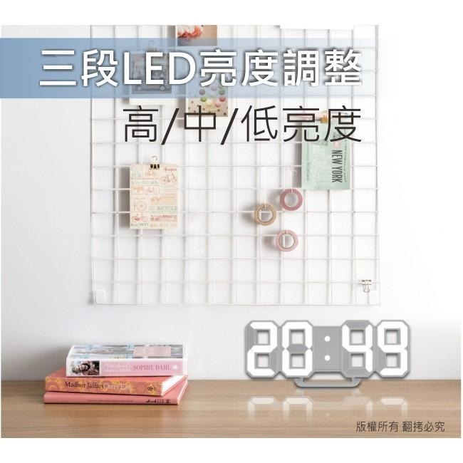 含稅全新原廠保固一年KINYO立體3D數字3段亮度LED鬧鐘貪睡電子鐘(TD-395)-細節圖7