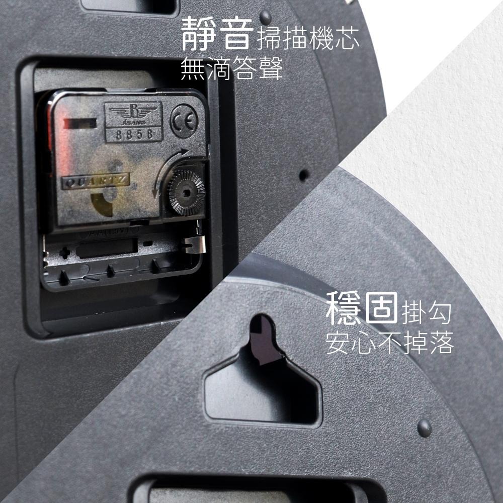 含稅全新原廠保固一年KINYO簡約純淨10吋靜音掃描機芯掛鐘壁掛鐘(CL-120)-細節圖4