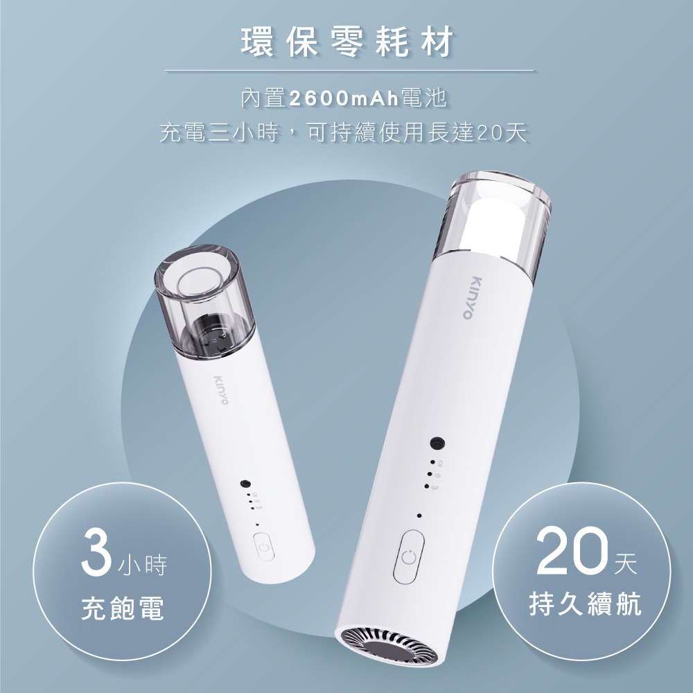 含稅全新原廠保固一年KINYO廚櫃車內充電式磁吸智慧聲控偵測感應帶照明臭氧除味器(OM-350)-細節圖5