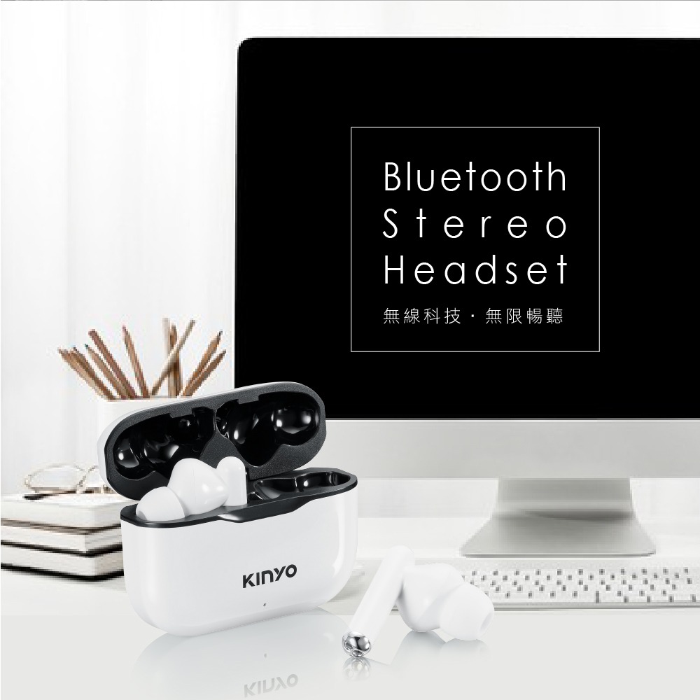 含稅全新原廠保固一年KINYO真無線省電藍牙5.0雙耳立體聲耳機麥克風(BTE-3897)-細節圖9