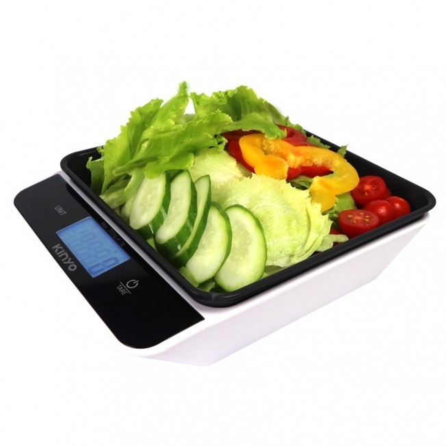 含稅全新原廠保固一年送量碗KINYO藍色背光觸碰感應3kg電子料理秤食物秤廚房秤(DS-008)-細節圖6