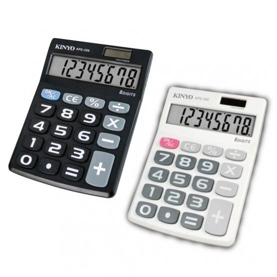 含稅全新原廠保固一年KINYO超大按鍵雙電源8位元計算機(KPE-586)-細節圖9