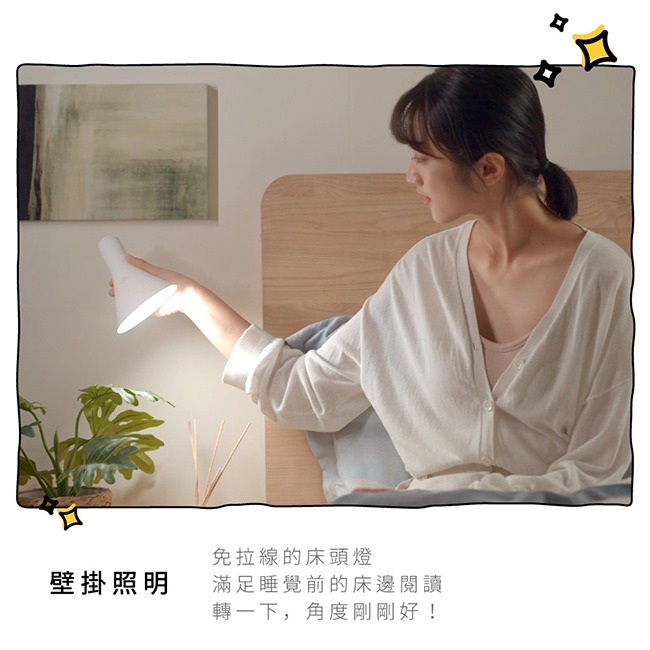 含稅全新原廠保固一年KINYO磁吸式自然光24SMDLED壁掛座夾兩用充電式大電量LED檯燈閱讀燈(PLED-2325)-細節圖6