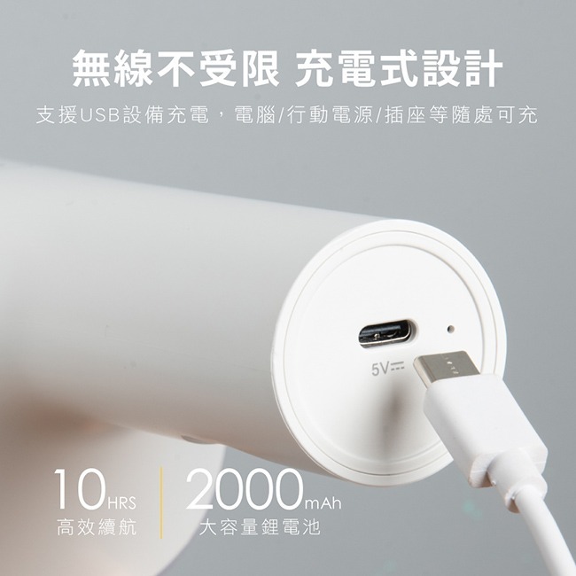 含稅全新原廠保固一年KINYO磁吸式自然光24SMDLED壁掛座夾兩用充電式大電量LED檯燈閱讀燈(PLED-2325)-細節圖9