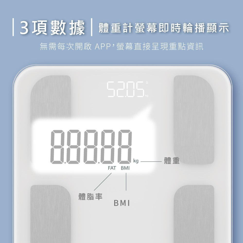 含稅全新原廠保固一年KINYO家用藍芽APP健康管理20項180公斤體脂計鋼化玻璃體重計體重秤(NDS-250)-細節圖4