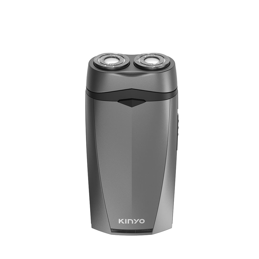 含稅全新原廠保固一年KINYO充電式高續航浮動雙環2D雙刀頭帶鬢角刀電動刮鬍刀剃鬚器(NKS-601)-細節圖2