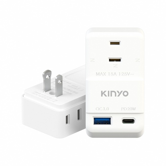 含稅全新原廠保固一年KINYO台灣製造3插座加快充PD20W加QC3.0大小腳轉換轉接插座插頭(NDRPD-232)-細節圖9