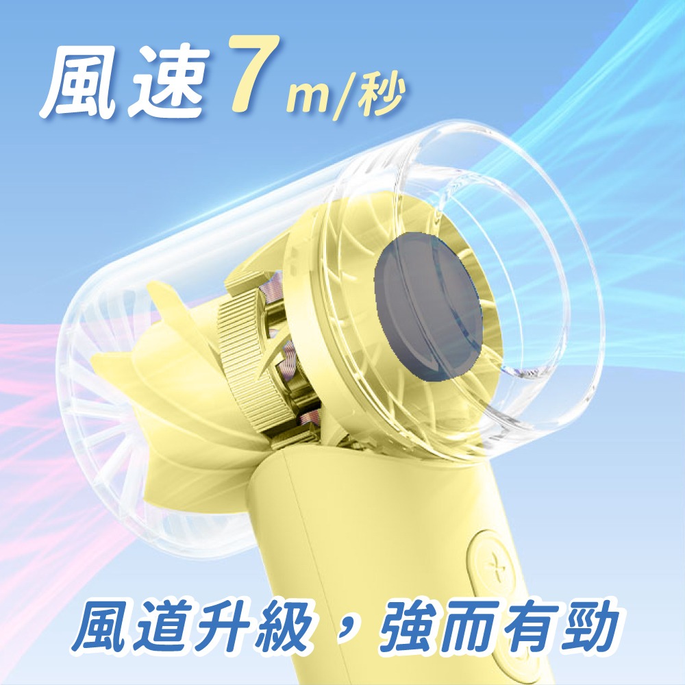 含稅全新原廠保固一年KINYO迷你掌上增壓渦輪充電式大電量手持渦輪風扇USB電風扇涼風扇桌扇(UF-3008)-細節圖3