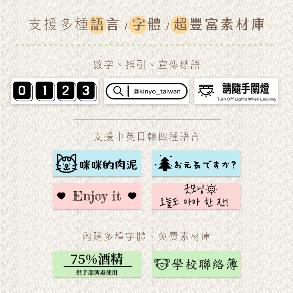 含稅全新原廠保固一年送標籤KINYO一鍵切割充電式熱敏列印手機藍芽控制高解析標籤打印機標籤貼紙機(LM-130)-細節圖6