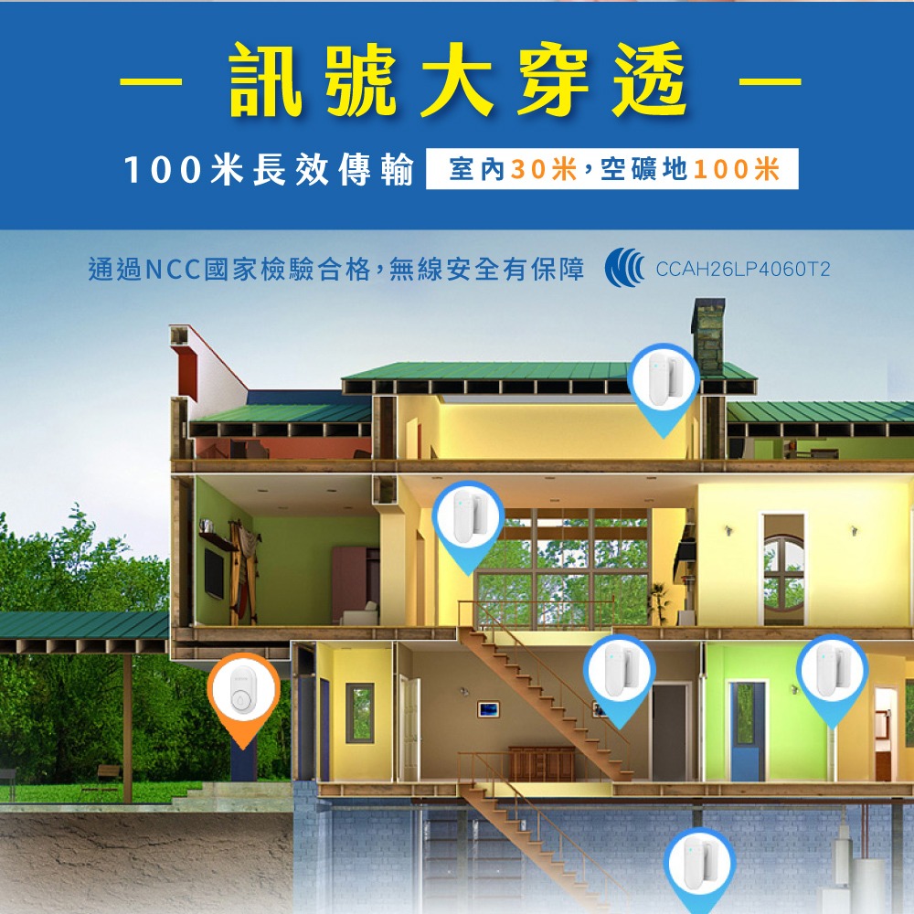 含稅全新原廠保固一年KINYO插電及自發電式可擴充20組呼叫52首音樂120大分貝5段音量無線門鈴呼叫器(DB-3)-細節圖4
