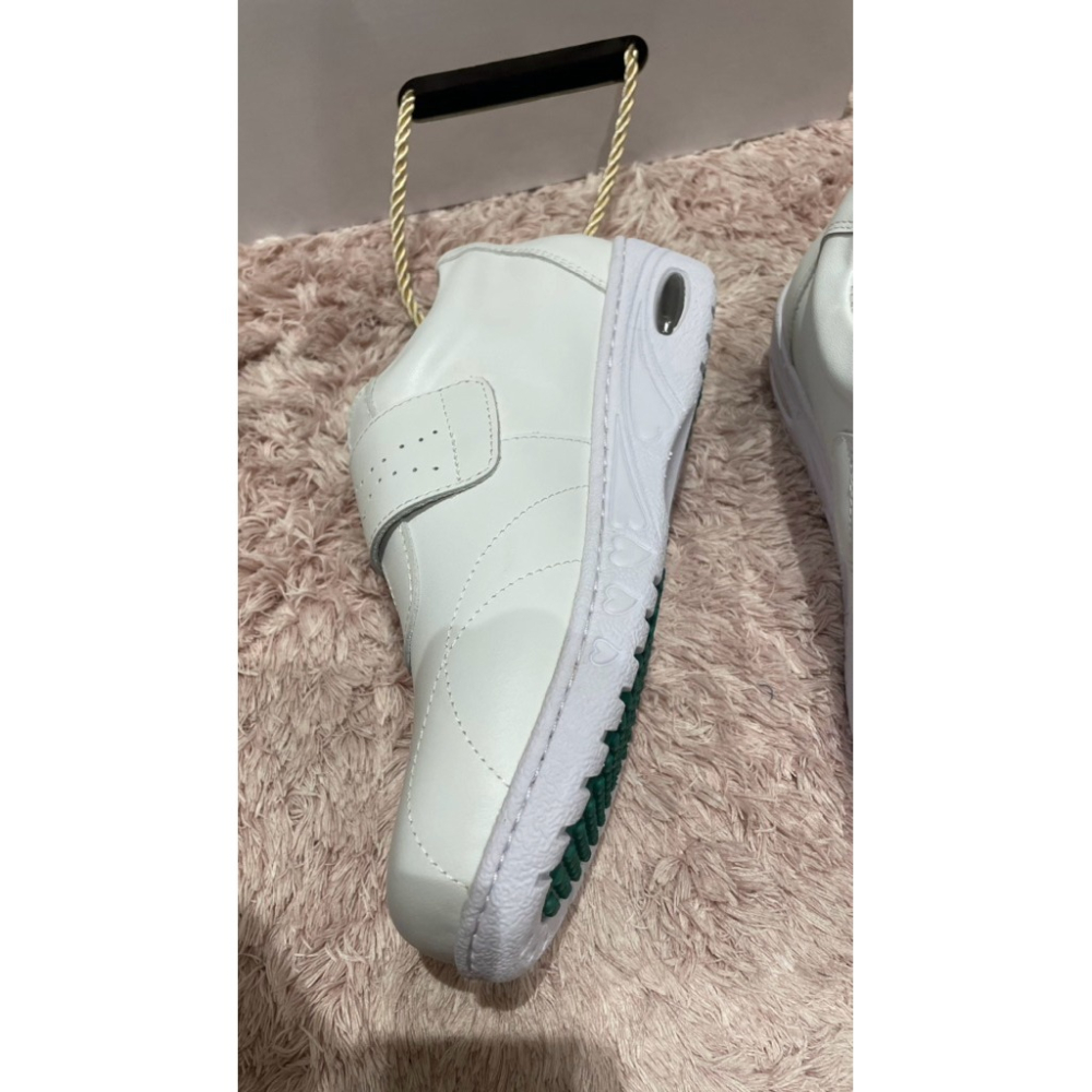 喜樂絲護理師鞋、牛皮護理師鞋、防滑、氣墊、專業3D避震氣墊護師鞋【黏貼款式】白色-細節圖5