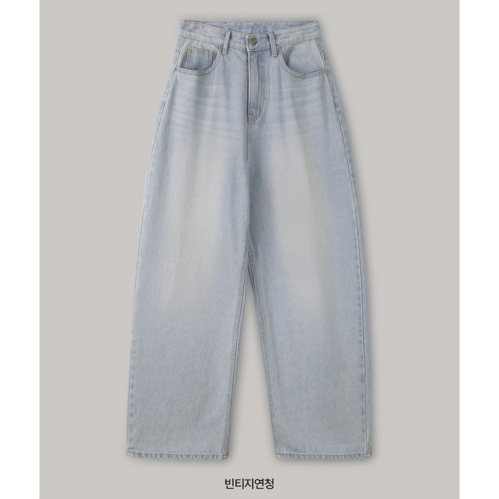 細腰圍推薦✿ 正韓製嘻哈寬鬆牛仔褲 pants ( slowand 自訂款 ) 長褲 高腰 單寧 丹寧-規格圖11