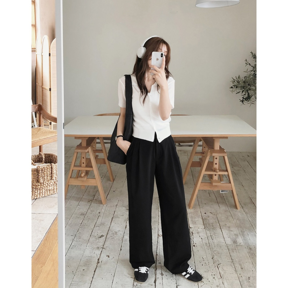 正韓製兩種領口超輕夏季針織外套 cardigan 6色 （ slowand 自訂款 ） 短袖 罩衫 開衫 夏天-細節圖7