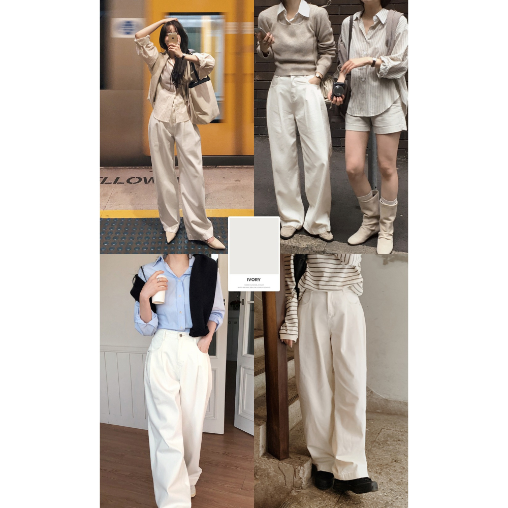 3種褲長✿ 正韓製365寬鬆細褶錐形褲 pants 3色 ( slowand 自訂款 ) 長褲 高腰 棉褲-細節圖4