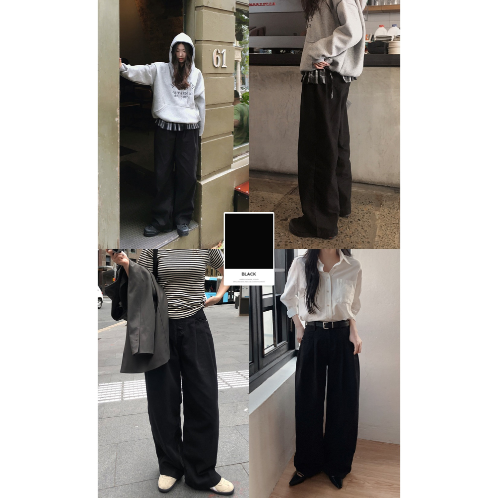 3種褲長✿ 正韓製365寬鬆細褶錐形褲 pants 3色 ( slowand 自訂款 ) 長褲 高腰 棉褲-細節圖7