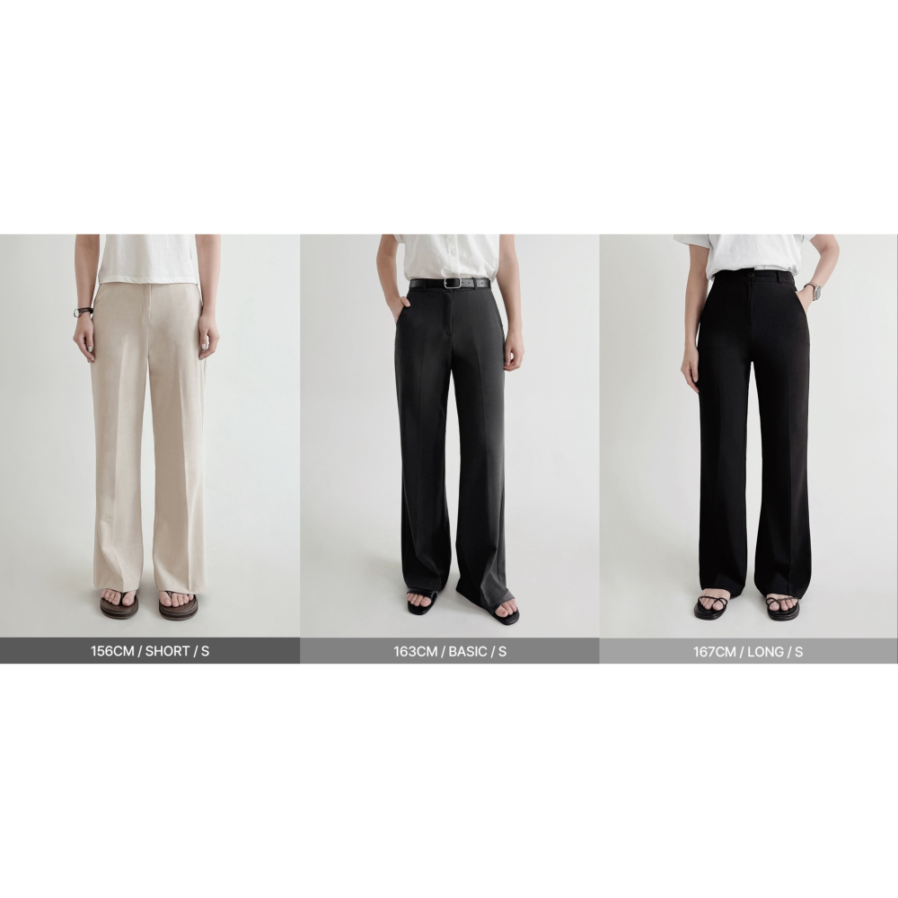 生活防水💝 正韓製高腰中長款靴型褲 pants （ slowand 自訂款 ） 長褲 修身 顯瘦-細節圖4