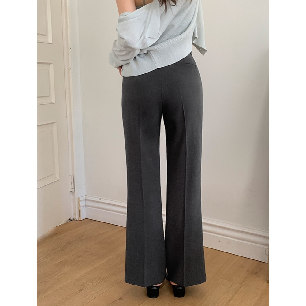 生活防水💝 正韓製高腰中長款靴型褲 pants （ slowand 自訂款 ） 長褲 修身 顯瘦-細節圖8