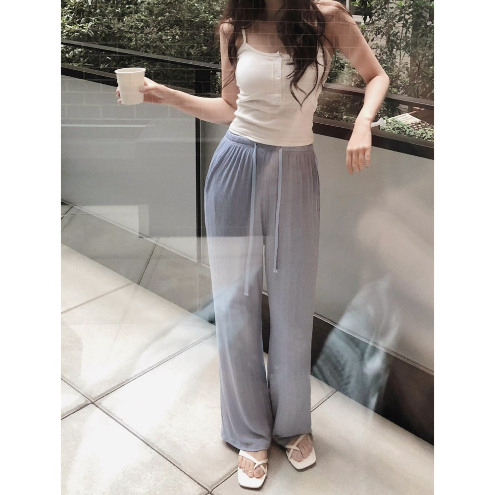 素色/條紋 正韓製有胸墊細肩帶背心 sleeveless 4色 （ slowand 自訂款 ） 無袖 上衣 吊帶 罩杯-細節圖7