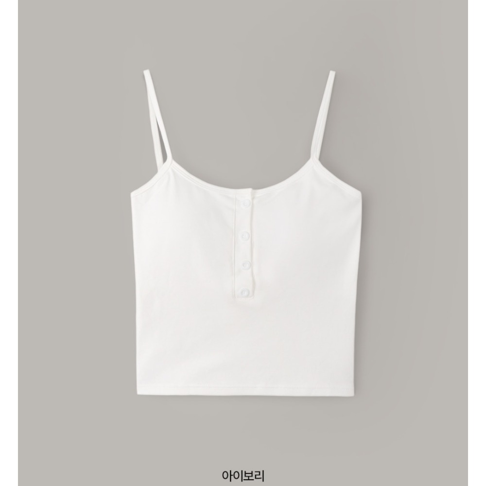 素色/條紋 正韓製有胸墊細肩帶背心 sleeveless 4色 （ slowand 自訂款 ） 無袖 上衣 吊帶 罩杯-規格圖11