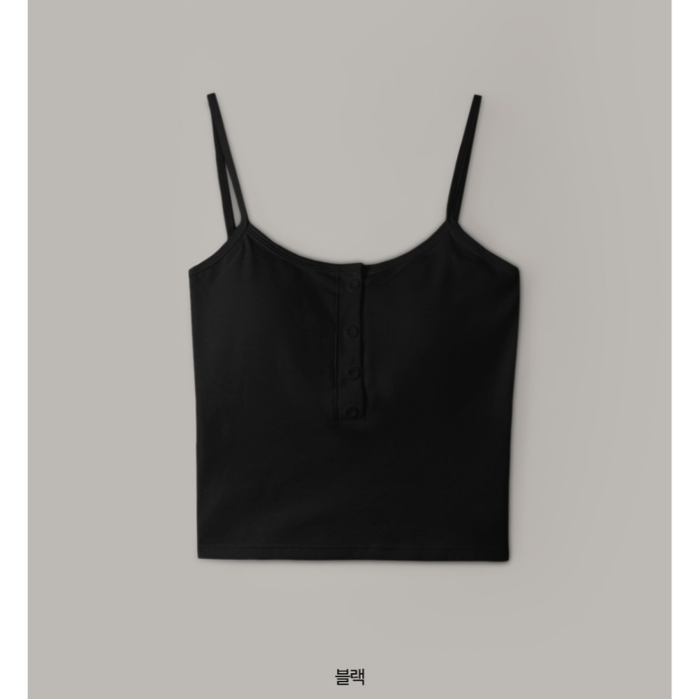 素色/條紋 正韓製有胸墊細肩帶背心 sleeveless 4色 （ slowand 自訂款 ） 無袖 上衣 吊帶 罩杯-規格圖11