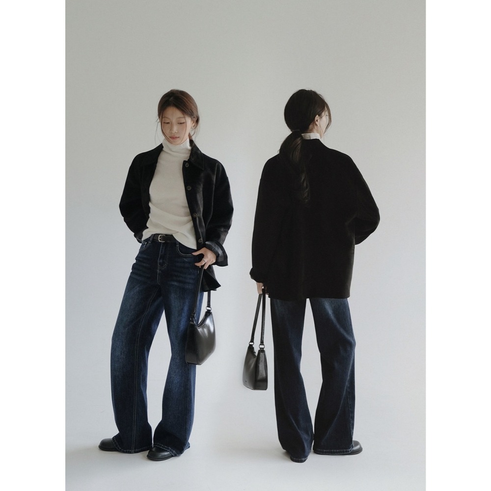 經典版型彈力腰圍直筒褲 pants / slowand 비클래식 스트레이트 데님팬츠-細節圖8