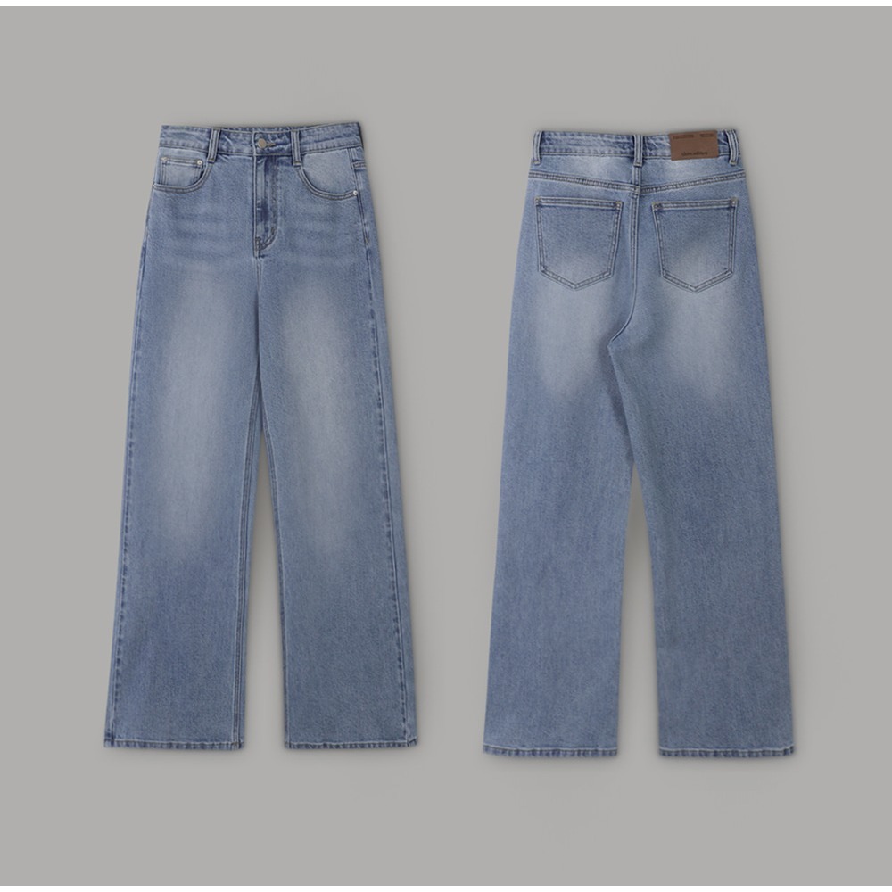 經典版型彈力腰圍直筒褲 pants / slowand 비클래식 스트레이트 데님팬츠-規格圖1
