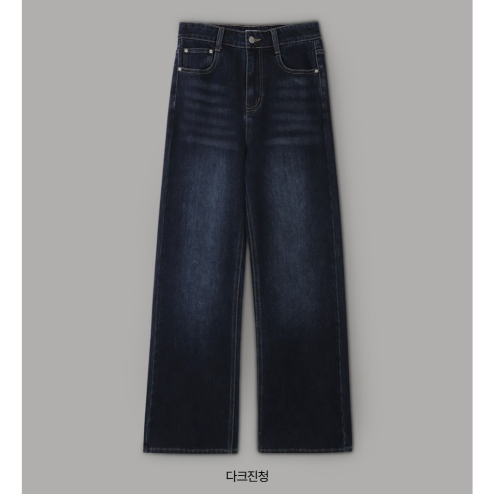 經典版型彈力腰圍直筒褲 pants / slowand 비클래식 스트레이트 데님팬츠-規格圖2
