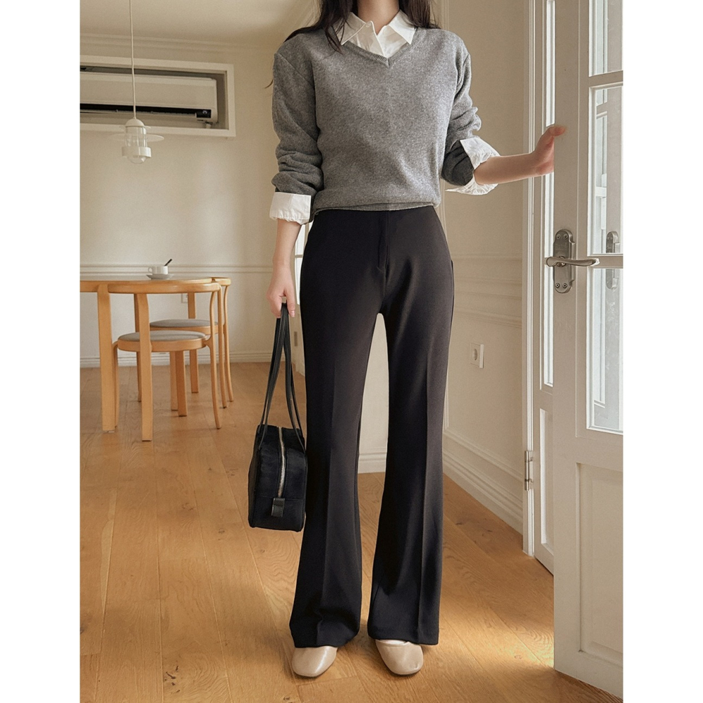 有臀墊款✿ 正韓製2種厚度修身靴型褲 pants / maybins自訂款 長褲 韓國 翹臀