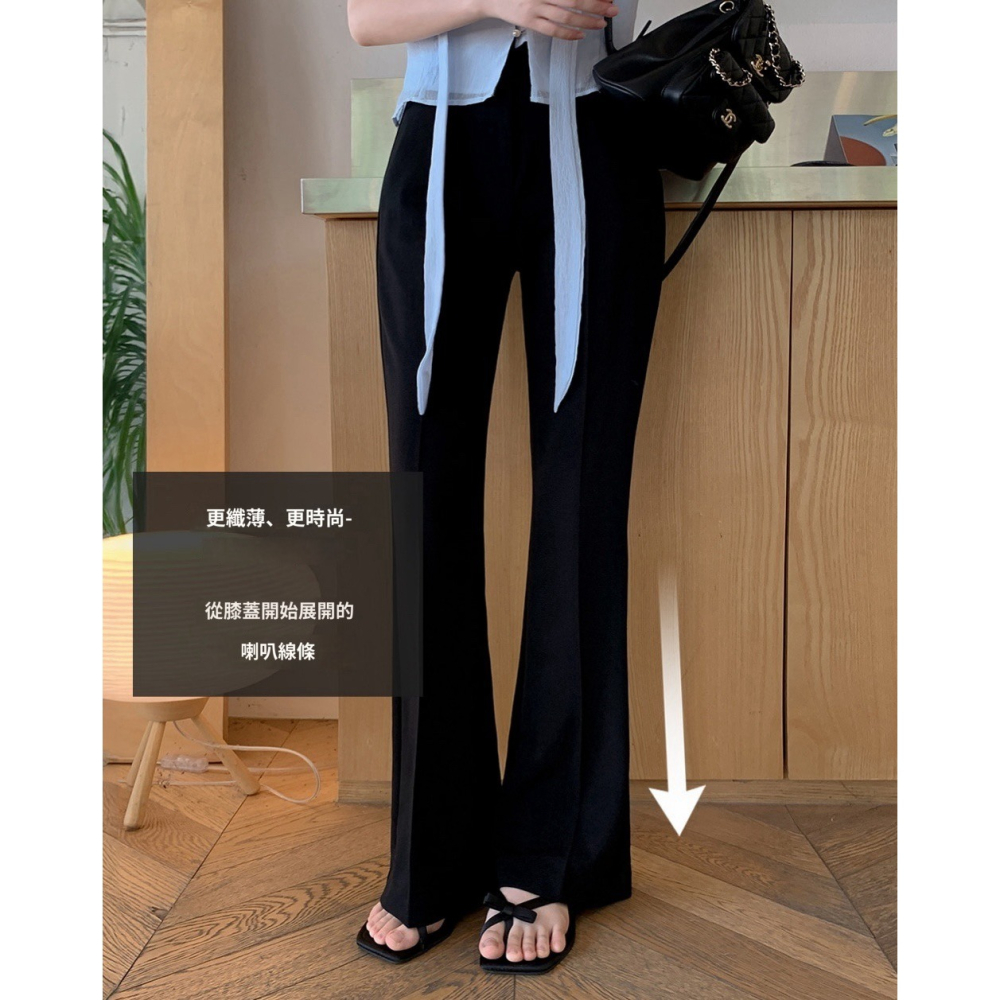 有臀墊款✿ 正韓製2種厚度修身靴型褲 pants / maybins自訂款 長褲 韓國 翹臀-細節圖5